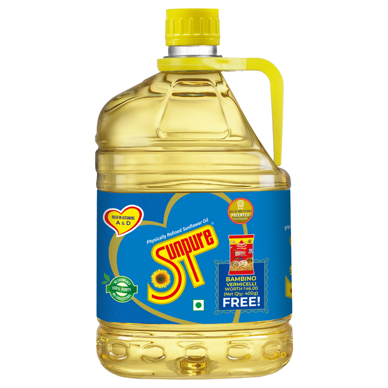 SUNPURE SUNFLOWER OIL - 5 L JAR WITH BAMBINO VERMICILLI  OFFER