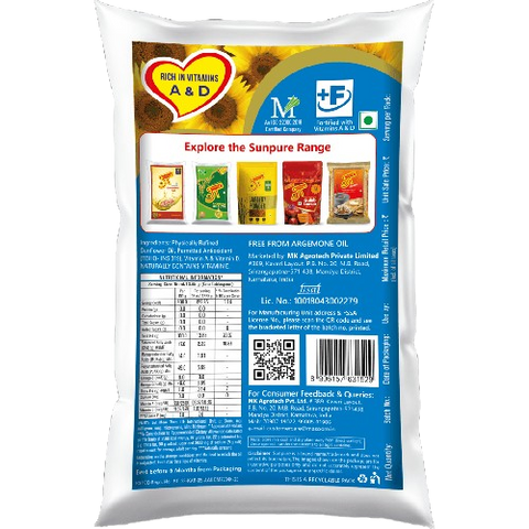 SUNPURE SUNFLOWER OIL