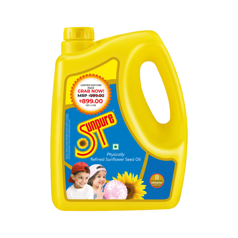 SUNPURE SUNFLOWER OIL - 5 L CAN OFFER PACK
