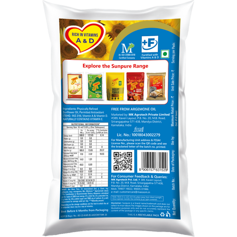 SUNPURE SUNFLOWER OIL