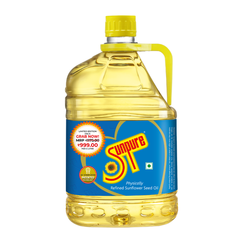 SUNPURE SUNFLOWER OIL - 5 L OFFER JAR - LIMIT EDITION PACK